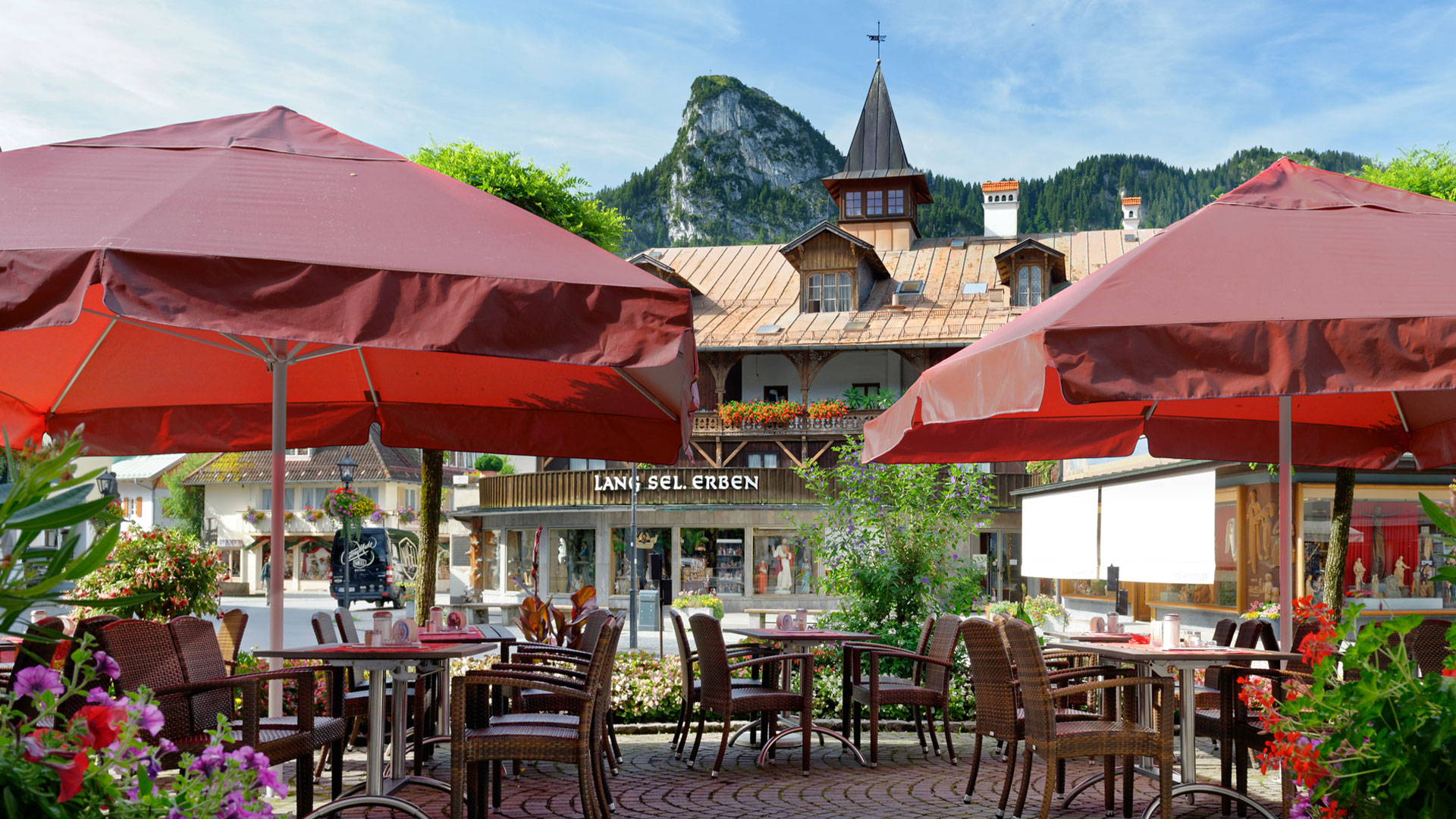 Hotel Alte Post Oberammergau Sommer Impression